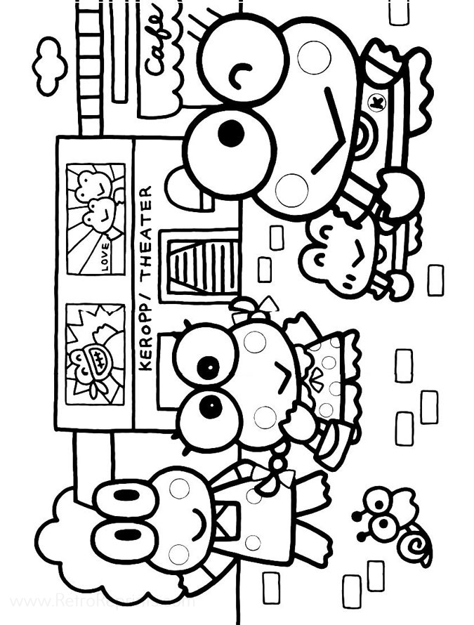 Keroppi Coloring Pages Coloring Books At Retro Reprints The World S Largest Coloring Book Archive