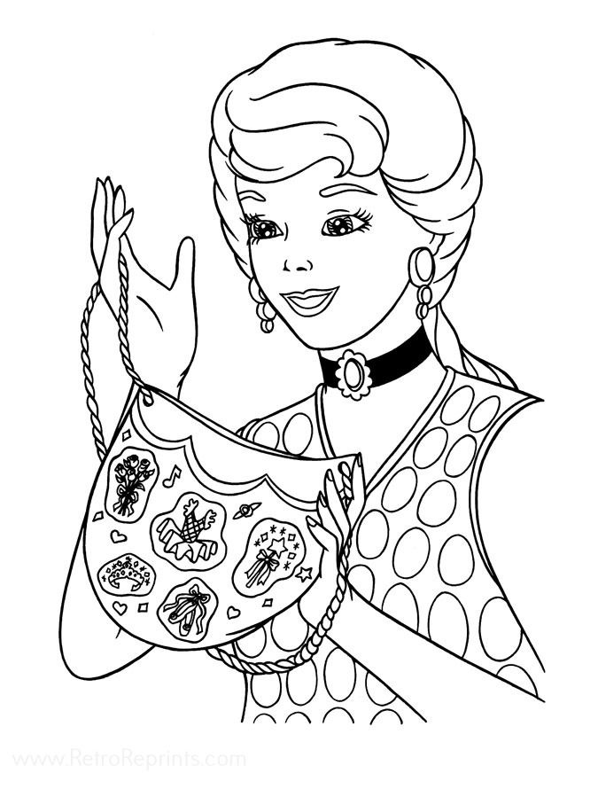 barbie valentine coloring pages