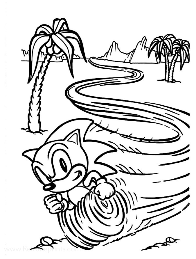 Sonic the Hedgehog Coloring Pages Coloring Books at Retro Reprints