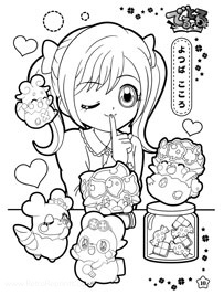 Kamisama Minarai: Himitsu no Cocotama Coloring Book | Coloring Books at ...