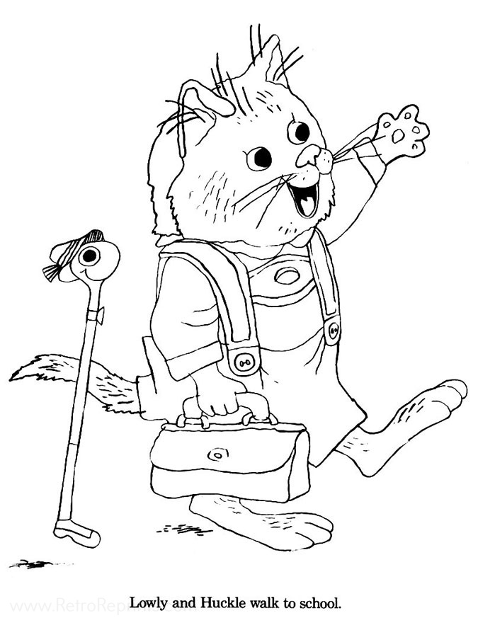 huckle cat coloring page online the busy world of richard scarry