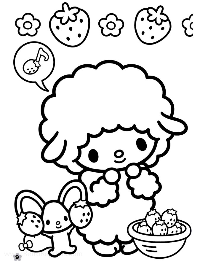 My Melody Coloring Pages | Coloring Books at Retro Reprints - The world ...