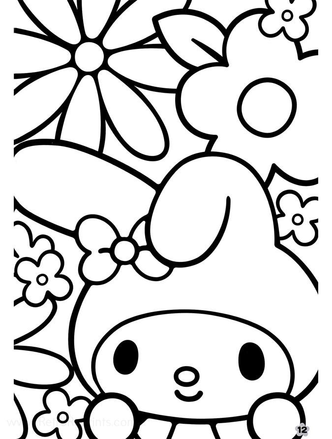 My Melody Coloring Pages Coloring Books at Retro Reprints The world