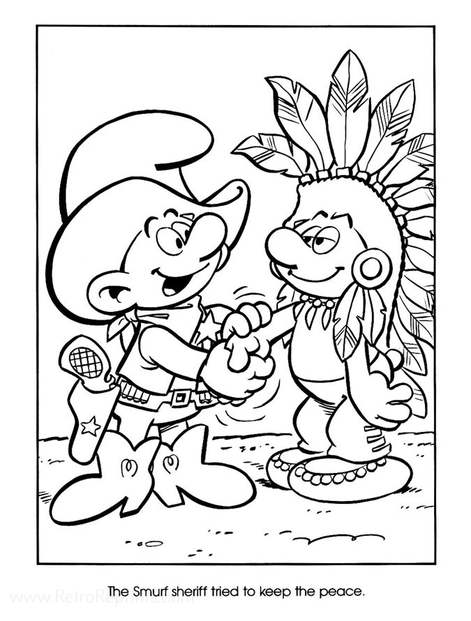 Smurfs Coloring Pages | Coloring Books at Retro Reprints - The world's